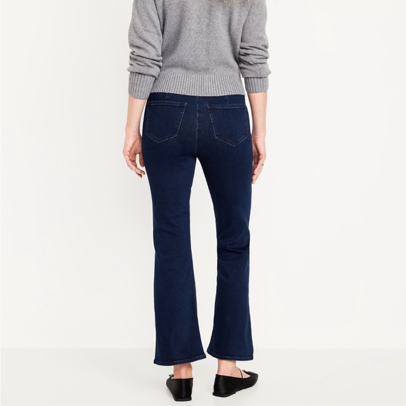 Old Navy Dark Blue Ankle Flare Jeans size 8 - Picture 1 of 6